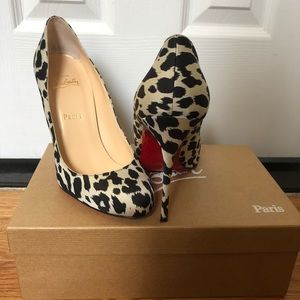 Christian Louboutin Fifi 100 Leopardino Heels